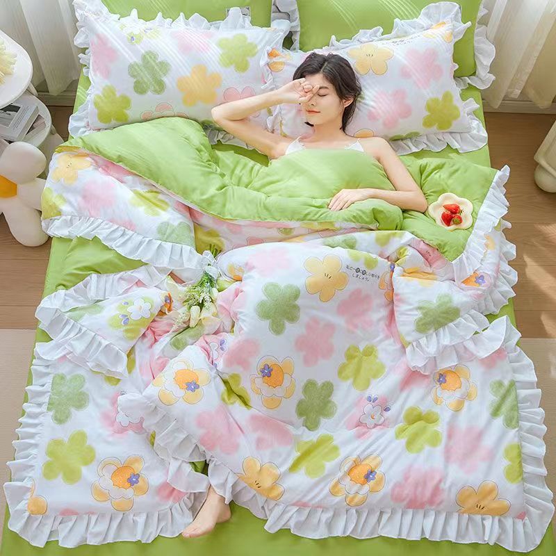 Japan Style Summer Quilt Soft Breathable Quilted Duvet Queen Skin Friendly WashableThin Comforter Lightweight Blanket