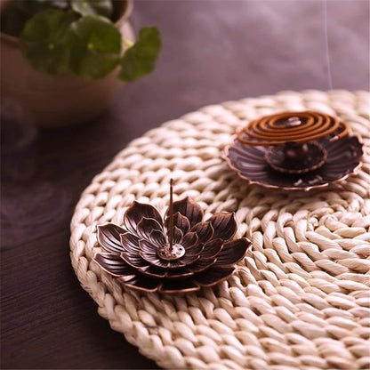 Vintage Lotus Fragrance Insert Thread Fragrance Incense Burner Plate Lotus Holder Cucurbitar Fragrant Seat Base Incense Clip