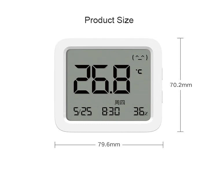 XIAOMI Mijia Smart Thermometer 3 Wireless Bluetooth LCD Thermo-Hygrometer High Precision Indoor Temperature and Humidity Sensor