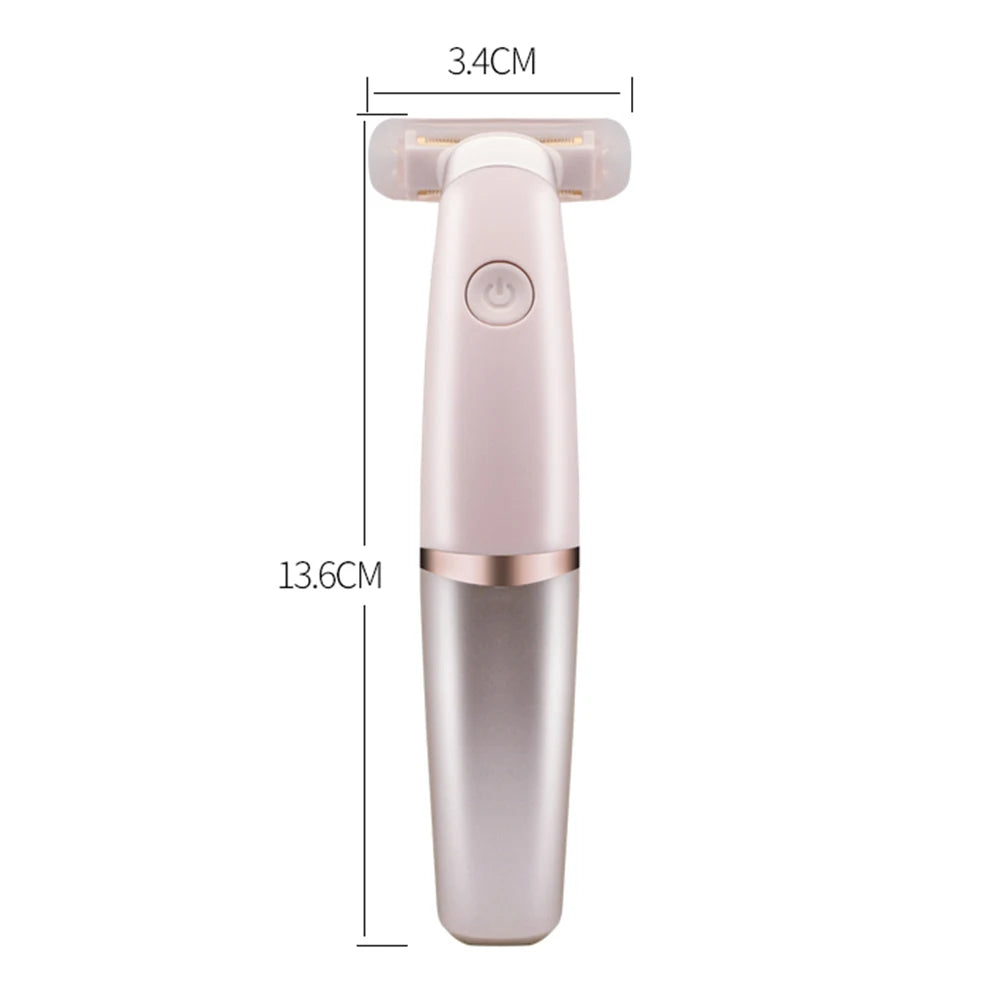 Portable USB rechargeable painless female shaver female leg and armpit hair shaver electric ladies shaving trimmer for women.