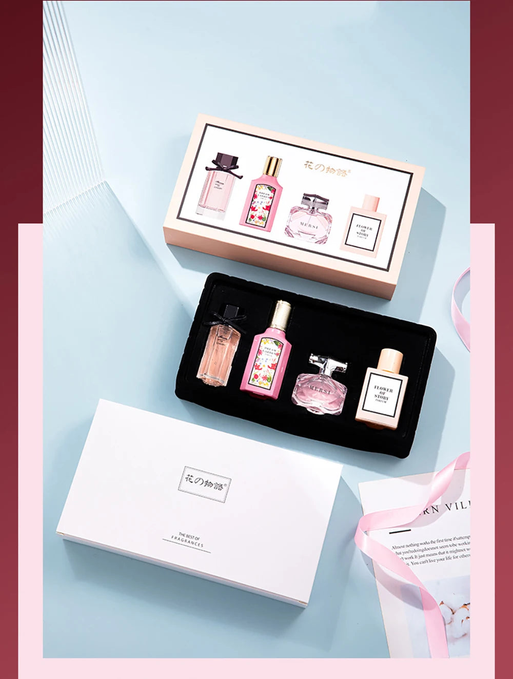 Floral Scent Gift Box 110ml Four Piece Set духи Women Perfume Lasting Fragrance Floral Scent Pheromone Eau De Parfum Men Cologne