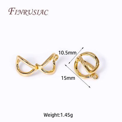 2 Sizes 18K Gold Plated Pearl Enhancer Clips Pendant Bail Connector Clasps For DIY Necklace Bracelet Jewelry Making