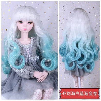 1/3 Bjd Wig 60cm BJD Dolls Handmade Wigs Curly Hair DIY Joints Doll Toys Fashion Wig  Fiber Dolls for Girls Barbie Accessories