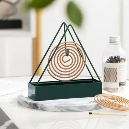 Mosquito Coil Frame Iron Mosquito Coil Holder Safe Easy-to-use Stand for Home Outdoor Patio Wall-mounted Lay-flat for Prevention