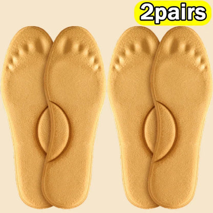 Thermal Plush Warm Insoles Women Men Winter Self Heating Massage Shoe Pads Sports Memory Foam Foot Care Inserts Padding