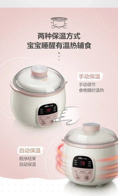 Baby Porridge Pot Stewpan Electric Stew Ceramic Cooker Cooking Purple Sand Stewing Appliances Kitchen Home Cuisin Bowl Pan Slow