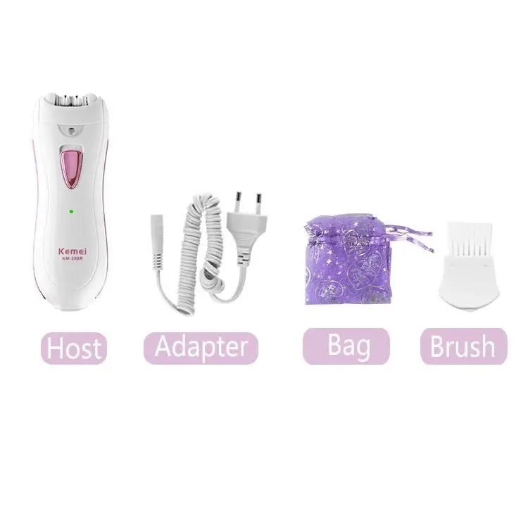 Kemei KM-290R Lady Body Scraping Shaver Female Razor Hair Shaver Hair Remover Epilater Rasuradora Multifuncional