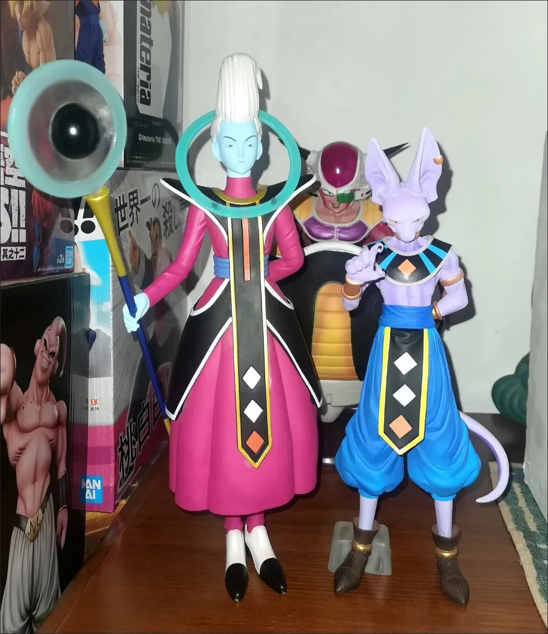 2PCS Dragon Ball Z Beerus Birusu Champa Whis Figure Super God of Destruction Pvc Figurine Collection Model Toys for Children Gif