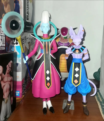 2PCS Dragon Ball Z Beerus Birusu Champa Whis Figure Super God of Destruction Pvc Figurine Collection Model Toys for Children Gif