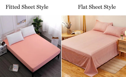 Blend Mulberry Silk 4 Pieces Bedding Set, 1PC Duvet Cover, 1PC Bed Sheet, 2PCS Pillowcases, Luxury Home Textiles Bedclothes