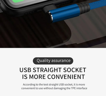 USB Micro Cable 3A 90 Degree Elbow Data Cable Charger Cord for Samsung Xiaomi Mobile Phone Accessories Fast Charging Usb Cable