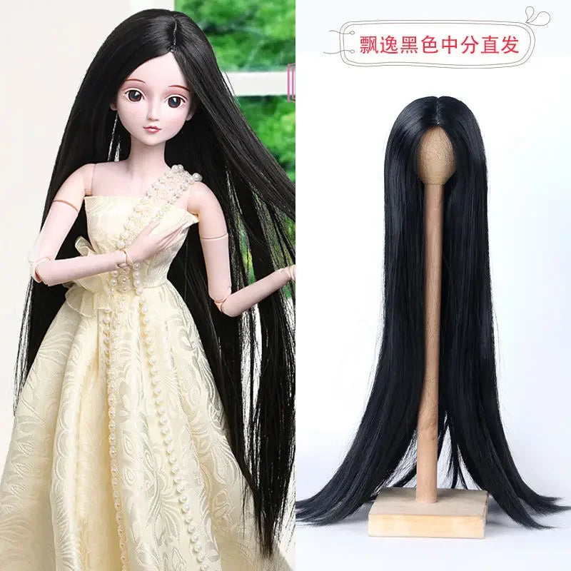 1/3 Bjd Wig 60cm BJD Dolls Handmade Wigs Curly Hair DIY Joints Doll Toys Fashion Wig  Fiber Dolls for Girls Barbie Accessories