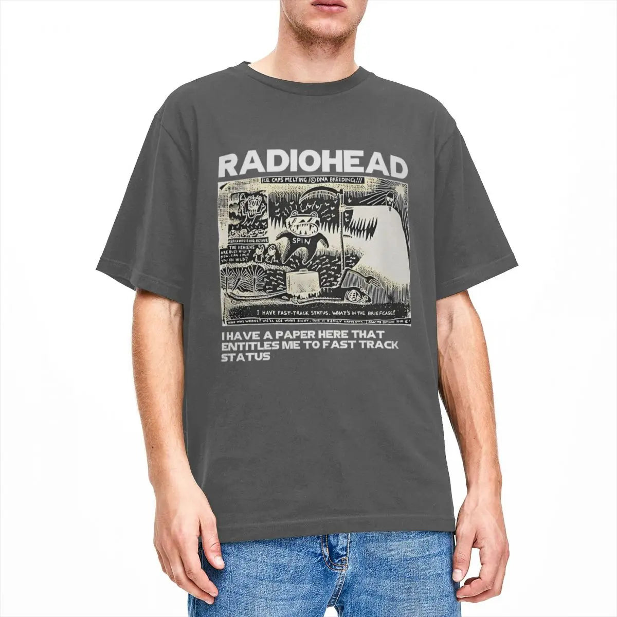 It Was Amazing To See Radiohead T-Shirts Men Women Hip Hop 100% Cotton Tees Short Sleeve T Shirt Birthday Present Clothing