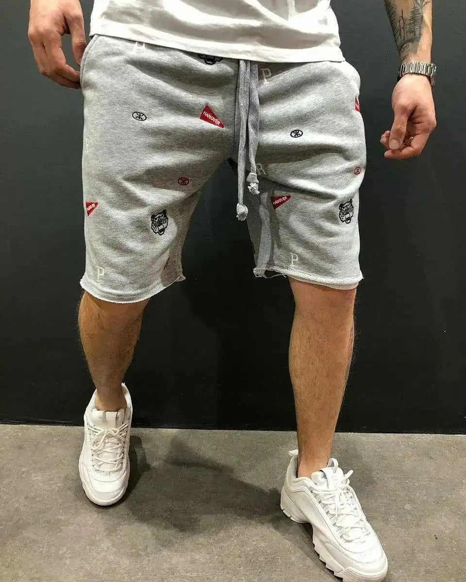 2024 Summer Men Cargo Shorts Jogging Gym Fitness Casual Embroidery Short Pants Street Trend Cargo Short Men