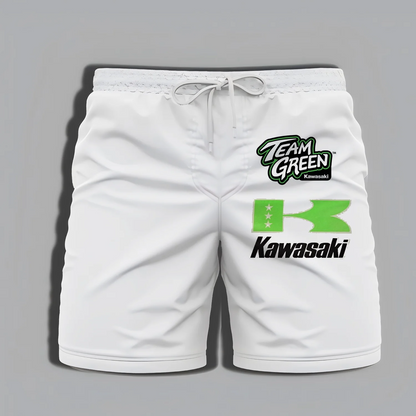 Kawasaki Swim Shorts Men Kawasaki Men's Extreme Sports Clothing Summer Beach High-quality Gym Printing Bathing Suit Man Adventur