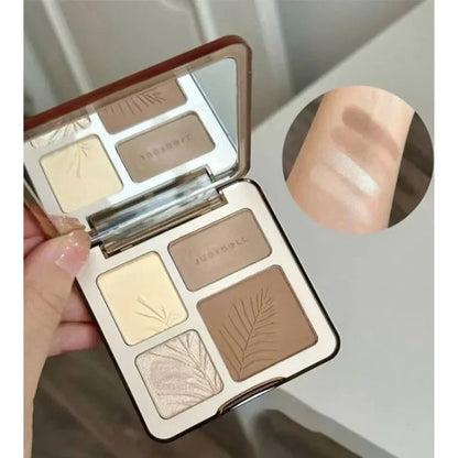 Judydoll Facial Highlighter Makeup Palette Matte Shadow Shimmer Nose Natural Long Lasting Contour Cosmetics Makeup