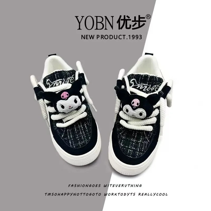 hello kitty Melody real photos drop shipping breathable Pochacco Kuromi board shoes casual Cinnamoroll women's sports shoes