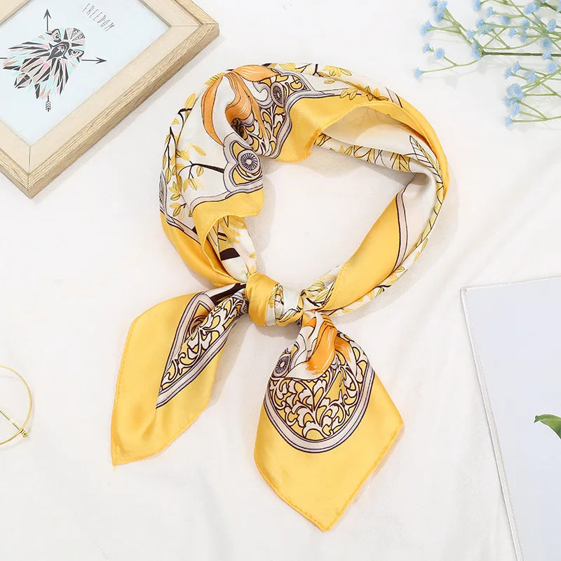 Scarf Women Silk Satin Scarf for Women Neckerchief  luxury Scarf Foulard Women Bandana Silk Scarves Laven Official Store