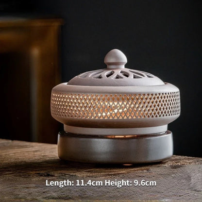 Ceramic Electric Incense Burner Home Indoor Timing Temperature Control Incense Burner Point/seal Incense Powder Heating Tools