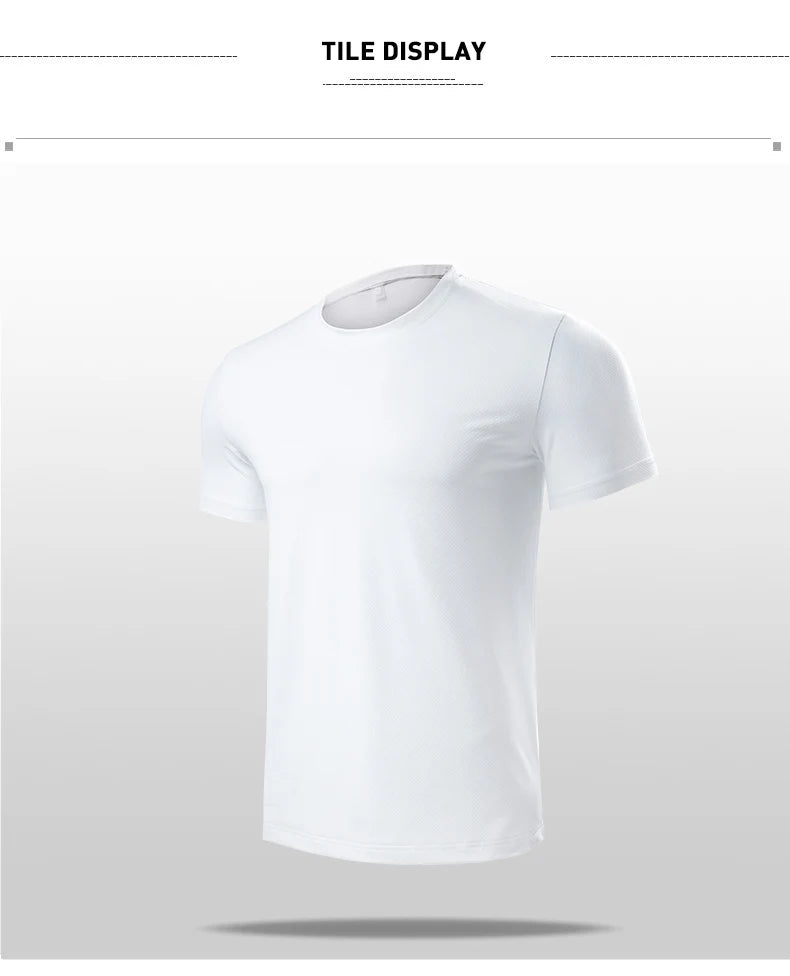 2024 Summer Sports t shirt Men/Women's Gyms Fitness Short sleeve T-shirt Male quick-dry running Workout Tees Tops Men clothing