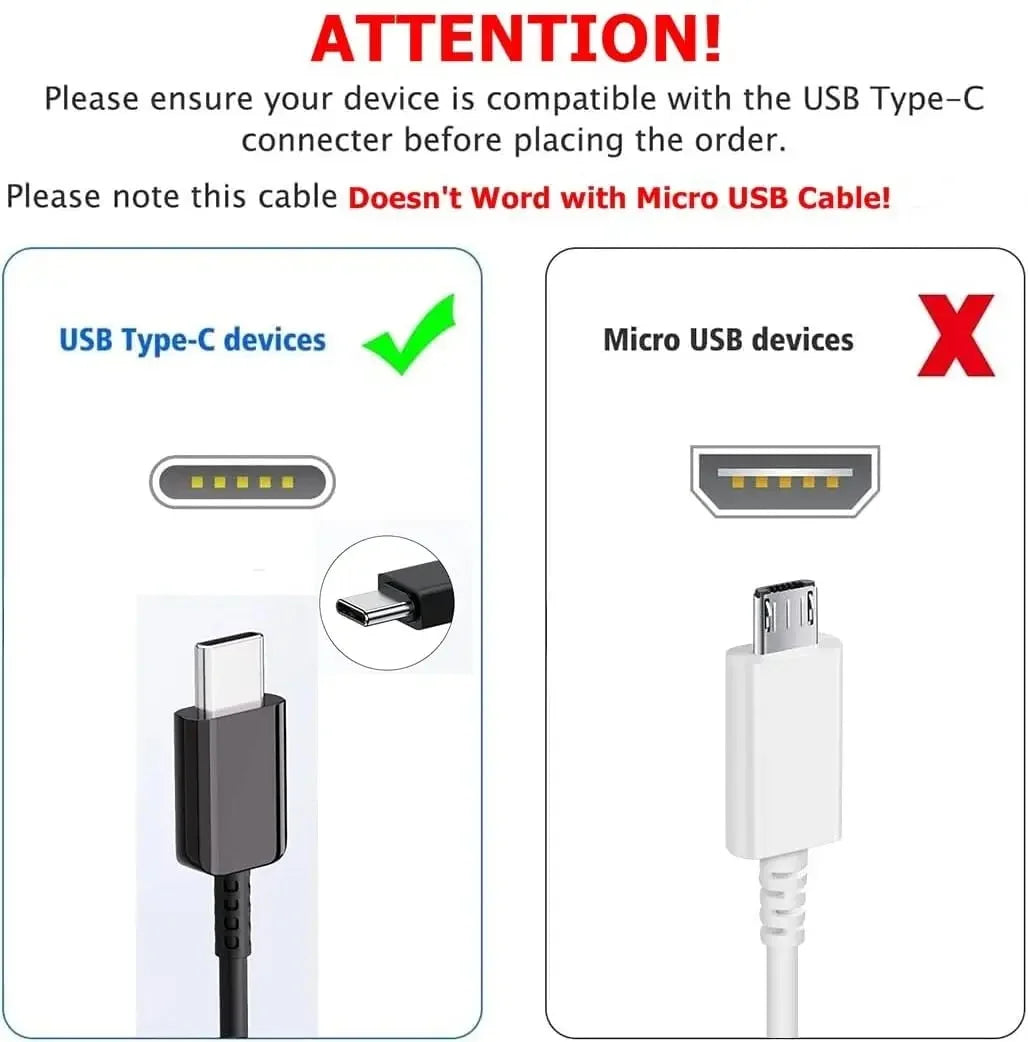 Samsung 15W EU Plug Fast 9V 1.67A Charger Power Adapter 120CM USB Type C Cable For Galaxy S10 A32 A42 A12 A13 S8 Plus Note 9 8