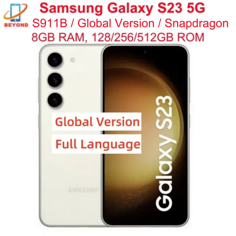 Samsung Galaxy S23 5G S911B S911B/DS Global Version 6.1" ROM 128/256/512GB RAM 8GB Snapdragon NFC Original Android Cell Phone