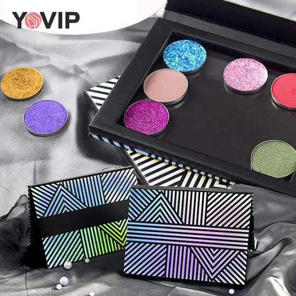 Laser Color Empty Magnetic Eyeshadow Palette With Mirror Tray Creative Change DIY Cosmetics Refill Box Makeup Storage Organizer