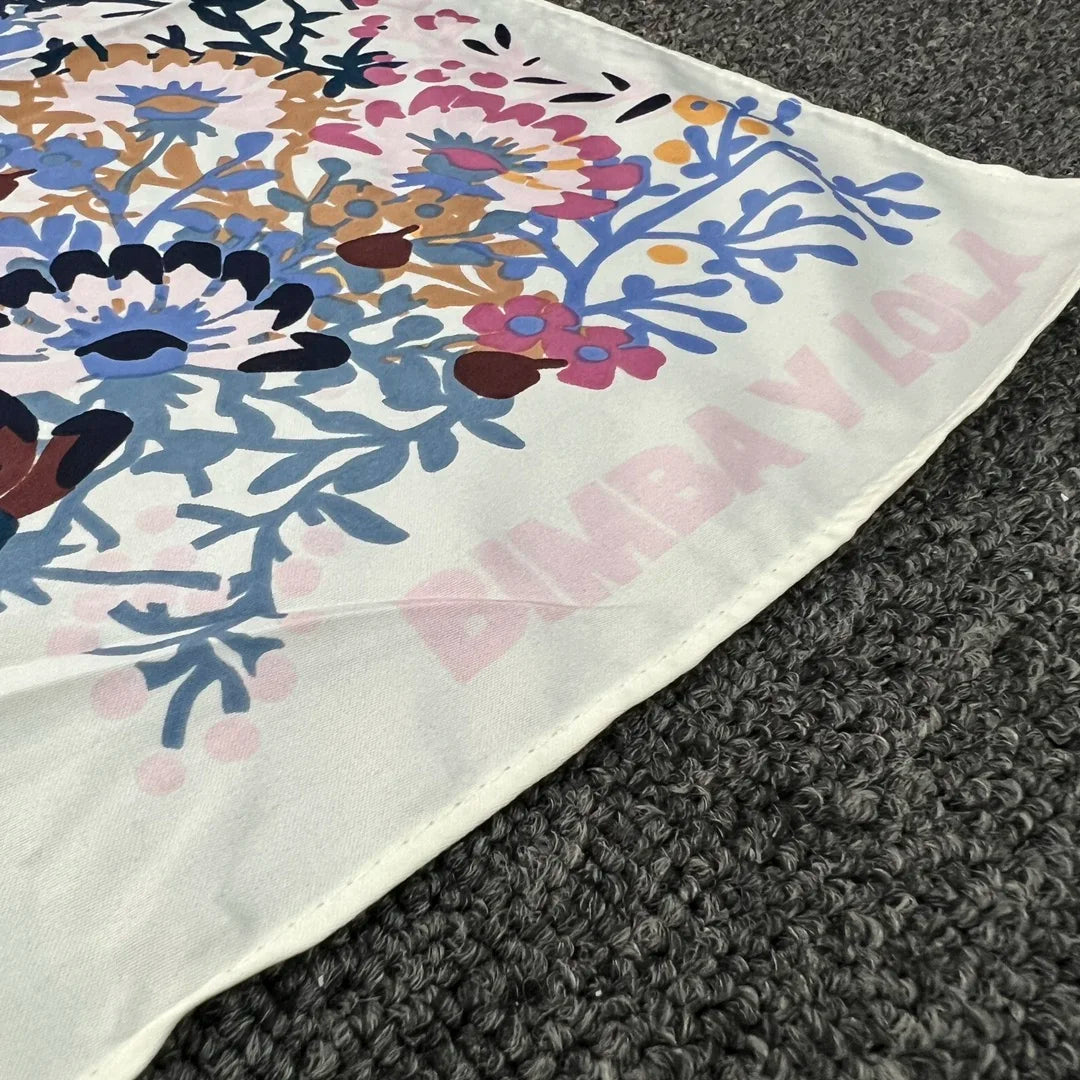 Foreign trade original order, Spanish fashion brand, new product, embroidered and printed multi style large square scarf