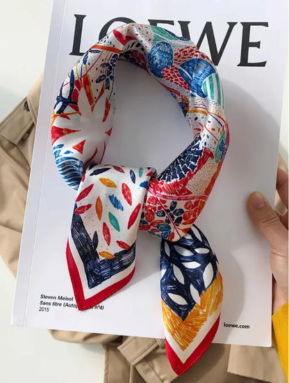 Scarf Women Silk Satin Scarf for Women Neckerchief  luxury Scarf Foulard Women Bandana Silk Scarves Laven Official Store