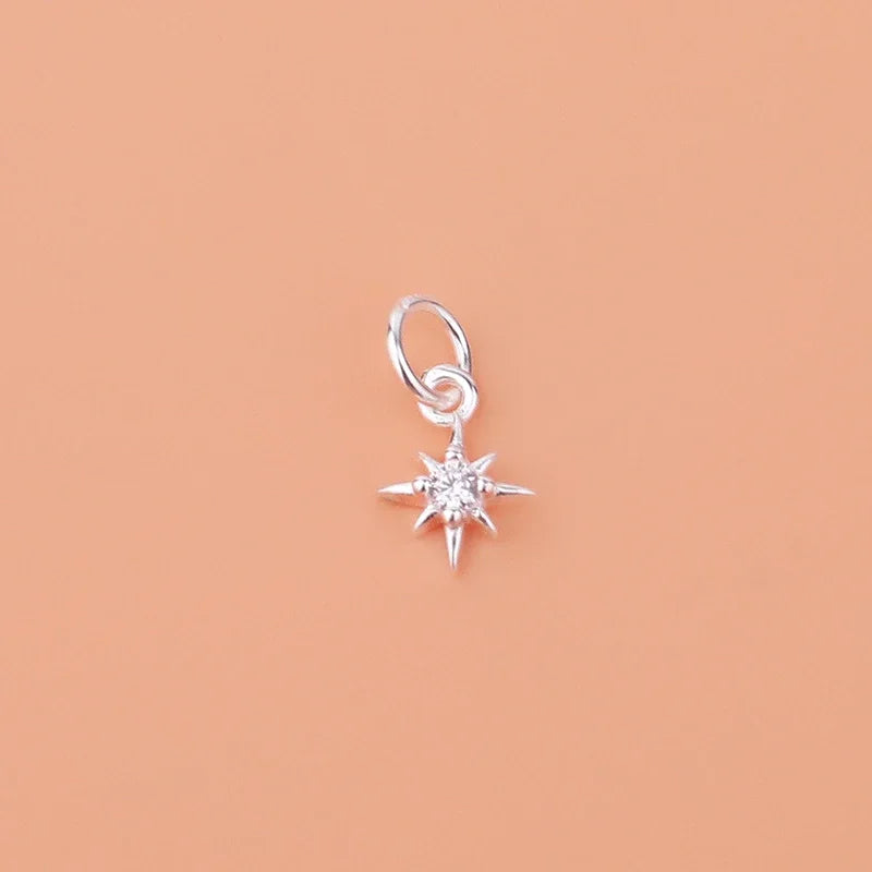 Korean Japanese light luxury accessories 925 sterling silver Flash star bracelet ring pendant