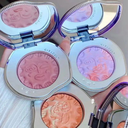 أحمر خدود Girlcult Emotional Blush Highlighter Matte Fine Shimmer Blusher Face Cute Makeup Korean Cheek Press Powder