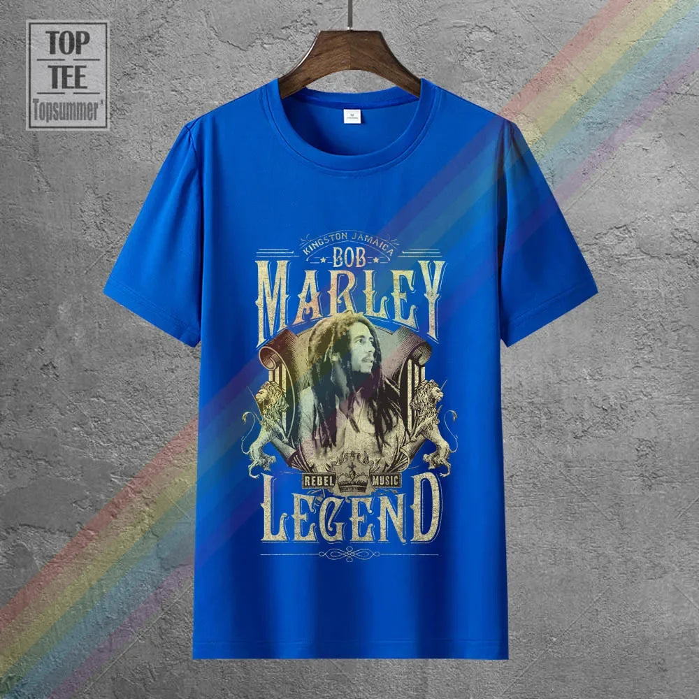 100% Cotton Printed 3D T Shirts Brand Clothing Tops Tees Bob Marley Men'S Legend T-Shirt