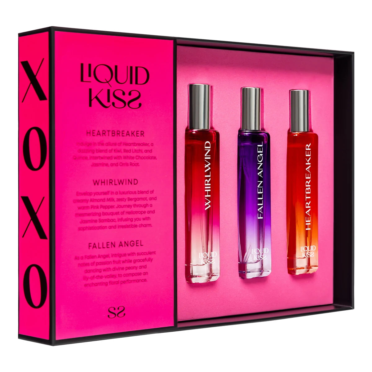 LIQUID KISS Eau De Parfum Spray Set Women's Perfume Gift Set Each 0.5 Ounce 3 Scents HEARTBREAKER FALLEN ANGEL WHIRLWIND Perfume