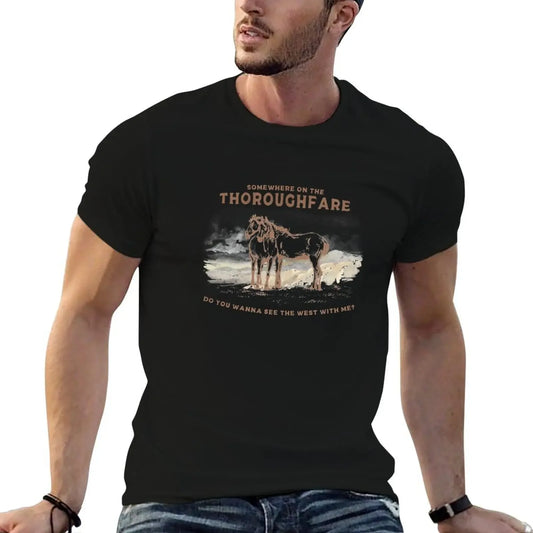 ethel cain thoroughfare vintage western design T-Shirt vintage animal prinfor boys plus size men clothing