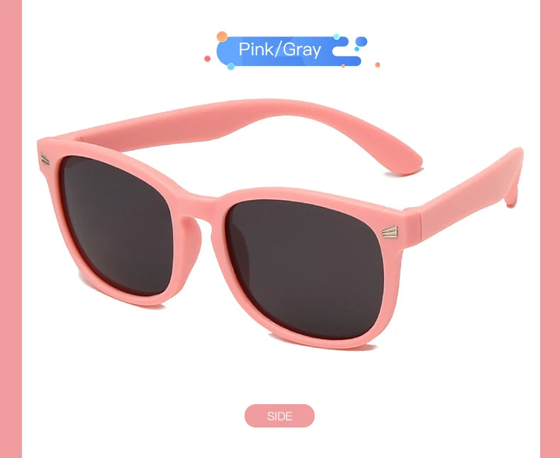 Retro Children Polarized Sunglasses TR90 Flexible Kids Sunglasses For Boys Girls Baby Gift Outdoors Goggle Shades Eyewear UV400