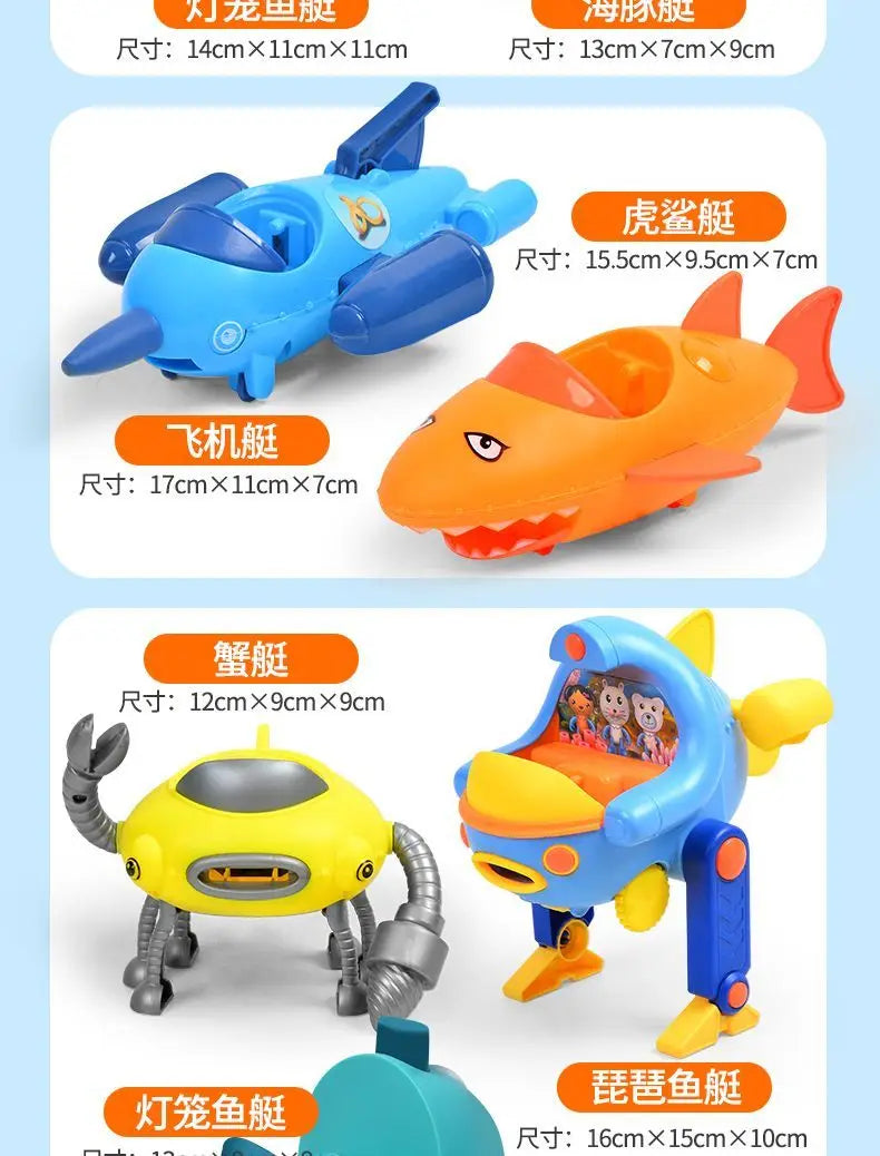 Original Octonauts All GUP Submarine Boat Vehicles Toys Action Figures  Kwazii Barnacles Peso Model Toy Children TV Cartoon Gift