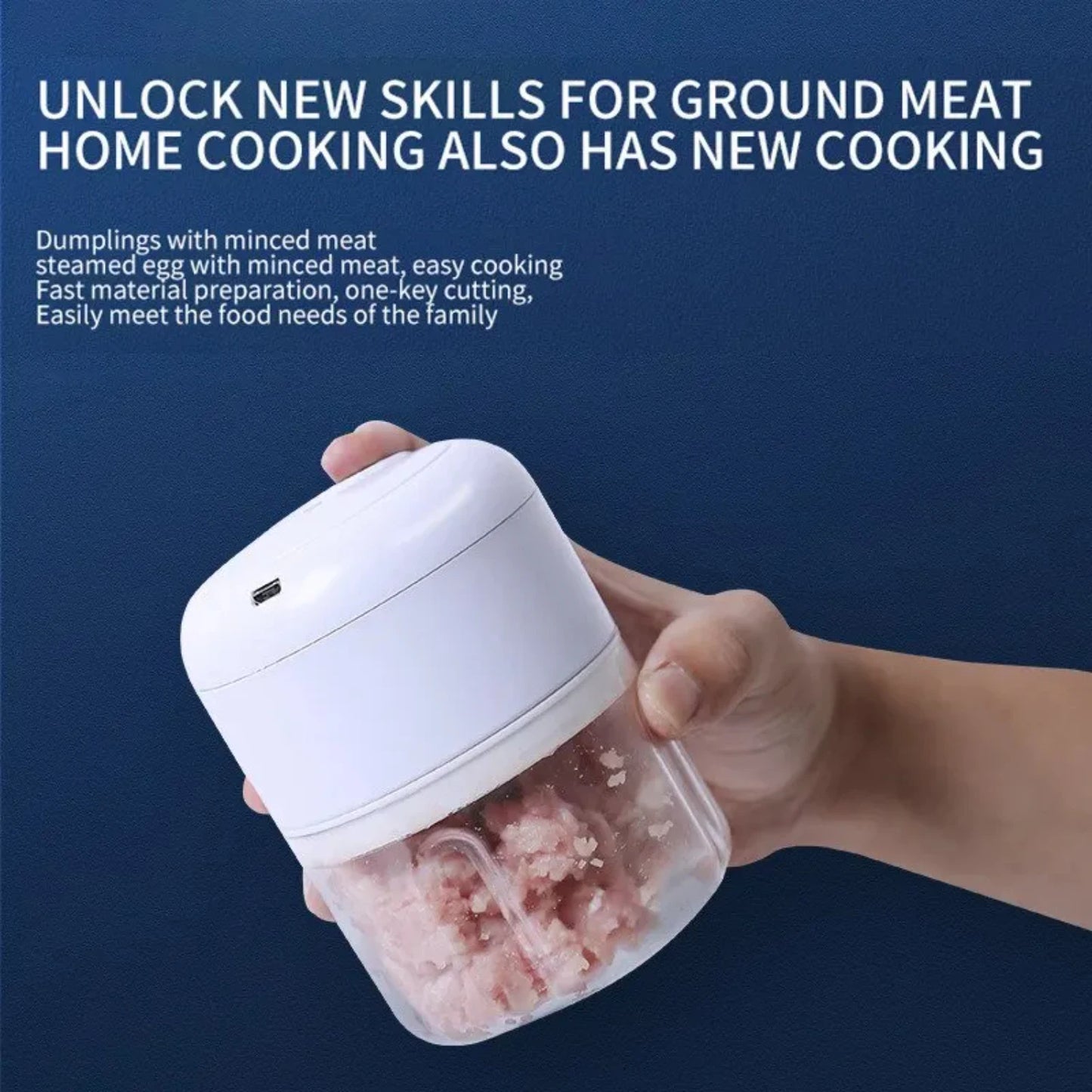 Convenient and Efficient Multifunctional Automatic Household Meat Grinder with Stirring Capability - Ideal Versatile Kitchen App