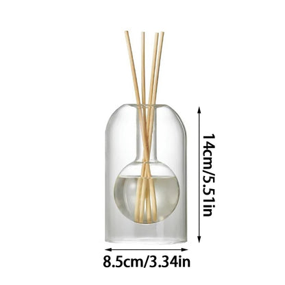 130ml Aromatherapy Diffuser Bottle Transparent Glass Essential Oil Bottles With Fragrance Stick Home Storage Containers Decor