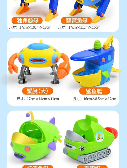 Original Octonauts All GUP Submarine Boat Vehicles Toys Action Figures  Kwazii Barnacles Peso Model Toy Children TV Cartoon Gift