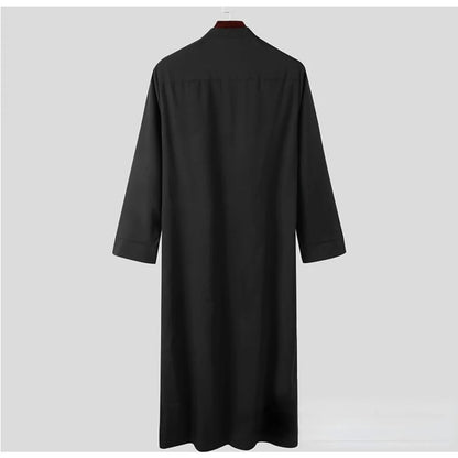 Cross Border Muslim Loose Standing Neck New Saudi Round Neck Hui Robe Arab Middle East Men Clothing Islamic Clothing