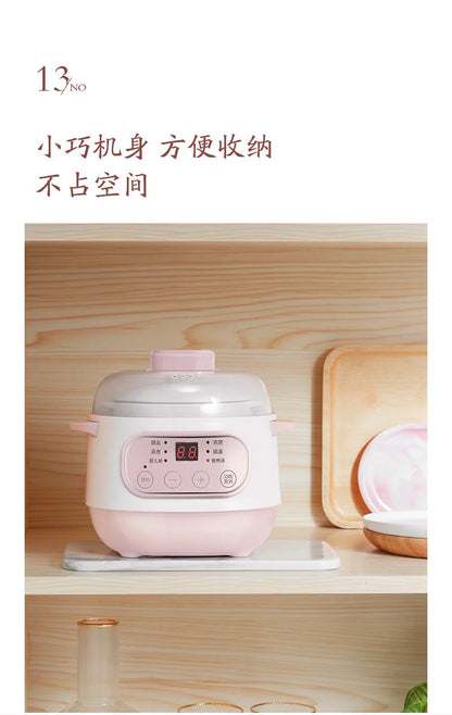 110V Appliances Electric Stewpot Porridge Soup Pot Ceramic Electric Stew Pot Household Automatic Intelligent Small Stew Pot