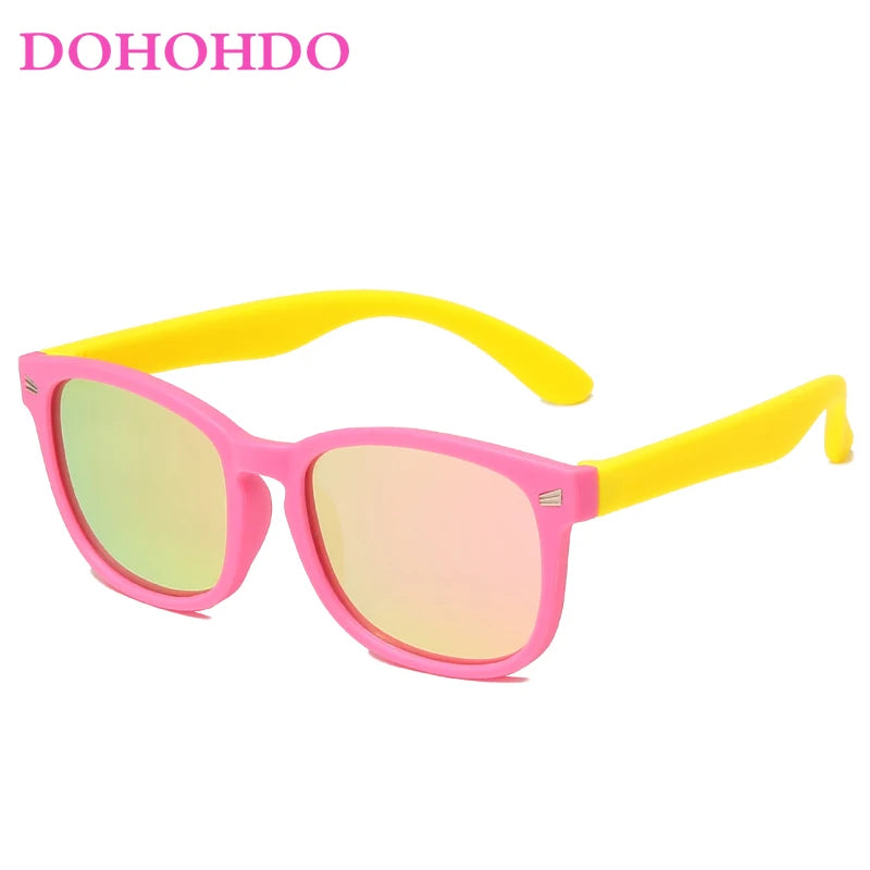 Retro Children Polarized Sunglasses TR90 Flexible Kids Sunglasses For Boys Girls Baby Gift Outdoors Goggle Shades Eyewear UV400