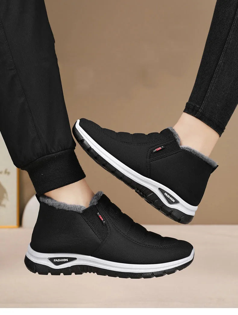 Lady‘s Casual Fashion Thicken Flat Shoes Lightweight Soft Comfortable Shoes Solid Warm Non-Slip Shoes For Winter