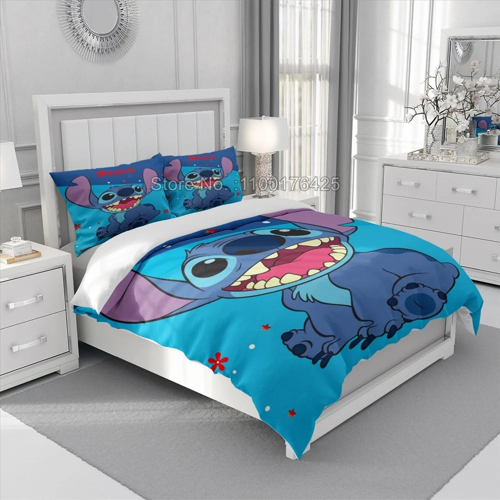 Lilo & Stitch Animation Stitch Bedding Set 3D Home Textile Pillowcase Quilt Cover Bedding The Best Gift Bedroom Decor