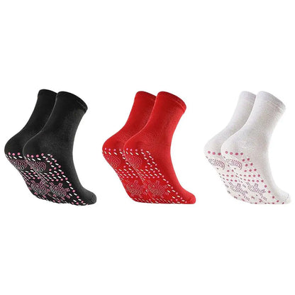 1 Pair Self Heating Socks Tourmaline Magnetic Socks Health Care Therapy Socks Men Women Foot Massager Winter Warm Socks