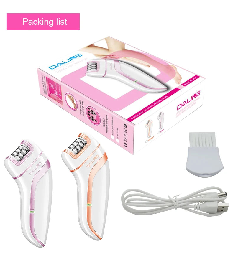 SAHE Epilator for Women Hair Remover Electric Razor USB Rechargeable Lady Shaver Arm Armpit Bikini Painless Epilator