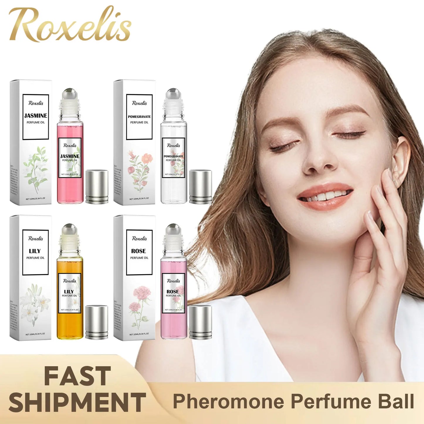 Pheromone Perfume Ball Floral Scent Charming Dating Atmosphere Natural Fresh Rose Jasmine Fragrance Perfume For Elegant Ladies