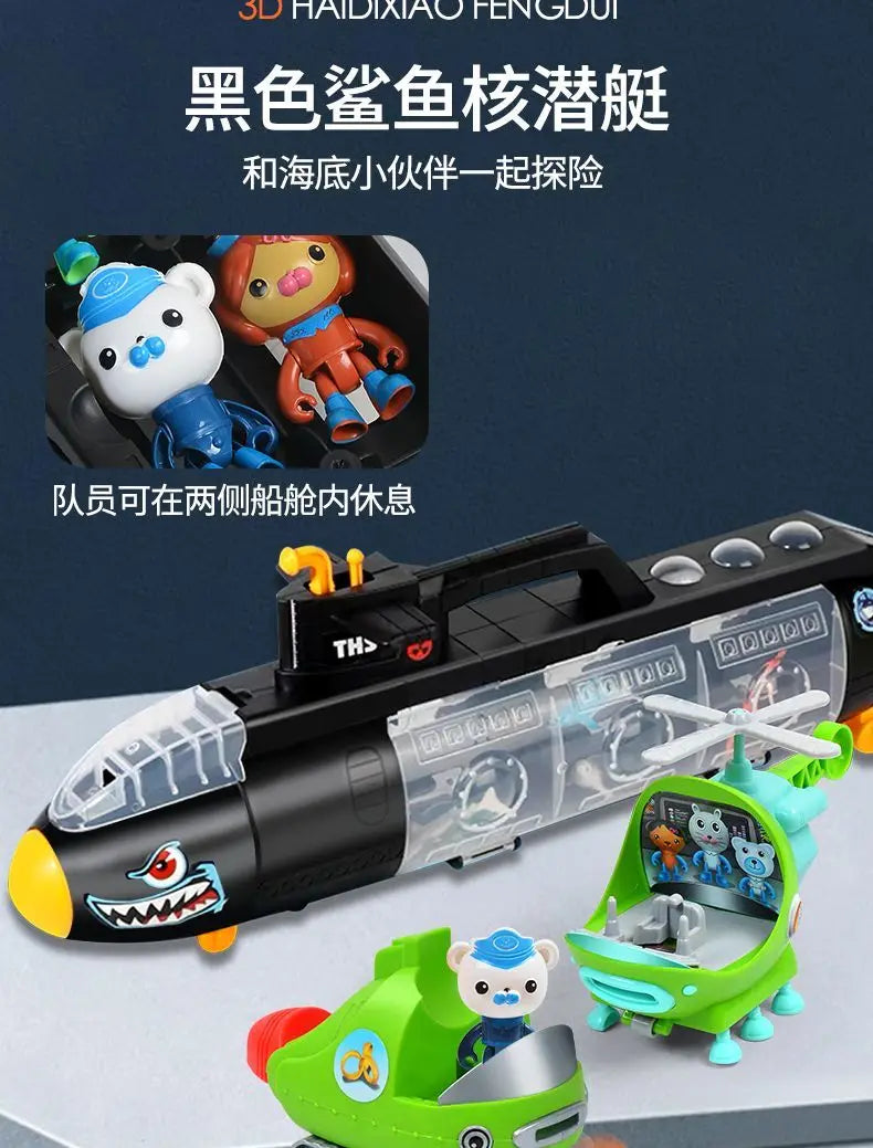 Original Octonauts All GUP Submarine Boat Vehicles Toys Action Figures  Kwazii Barnacles Peso Model Toy Children TV Cartoon Gift