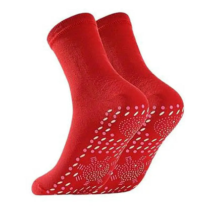 1Pair Tourmaline Self-Heating Socks Winter Warm Thermal Health Care Socks Slimming Health Sock Short Sock Magnetic Therapy Sock