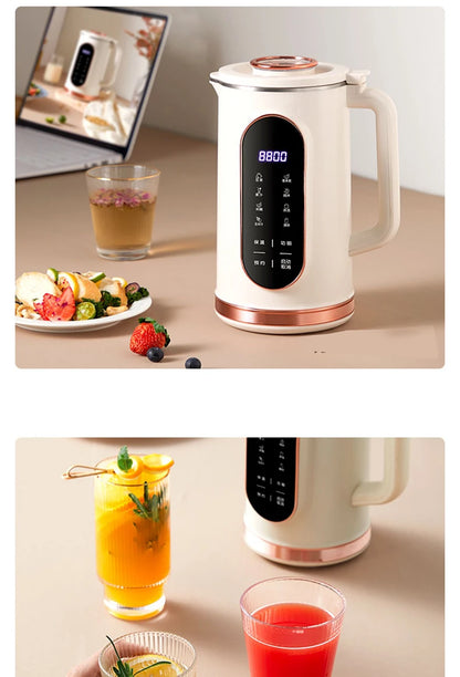 Soybean Milk Machine Electric Juicer Blender Mini Soy Milk Maker Home Wall Breaking Machine 10-leaf Blade Kitchen Appliances